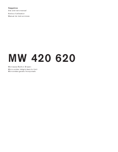Manual de uso Gaggenau MW420620 Microondas
