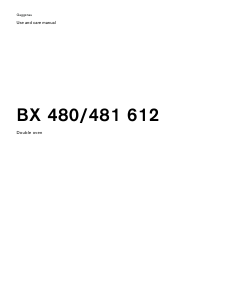 Manual Gaggenau BX481612 Oven