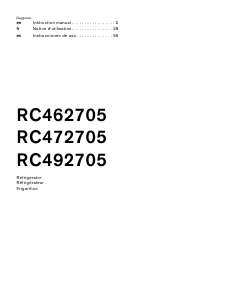 Manual de uso Gaggenau RC472705 Refrigerador