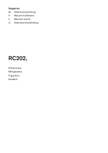 Mode d’emploi Gaggenau RC202180 Réfrigérateur