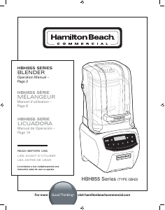 Handleiding Hamilton Beach HBH855 Blender