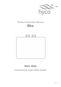 Handleiding Hyco IN44 Rho Boiler