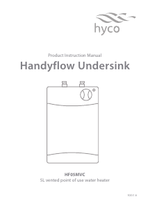 Handleiding Hyco HF05MVC Handyflow Undersink Boiler