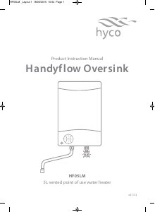 Manual Hyco HF05LM Handyflow Oversink Boiler