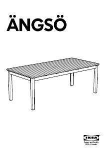 Käyttöohje IKEA ANGSO (205x100x74) Puutarhapöytä
