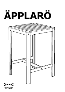 Priručnik IKEA APPLARO (70x70x105) Vrtni stol