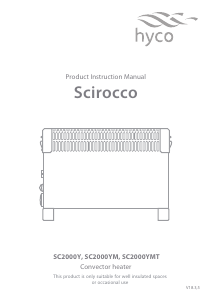 Handleiding Hyco SC2000YM Scirocco Kachel