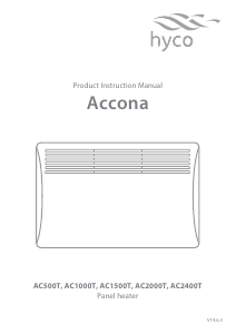 Manual Hyco AC2400T Accona Heater