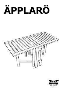Käyttöohje IKEA APPLARO (77x62x71) Puutarhapöytä