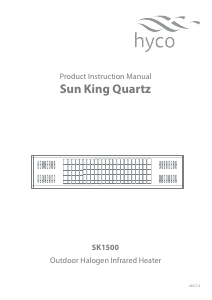Handleiding Hyco SK1500 Sun King Quartz Terrasverwarmer
