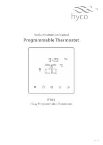 Manual Hyco PT01 Mistral Thermostat