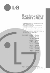 Manual LG LS-Q076BEL Air Conditioner