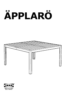 Kasutusjuhend IKEA APPLARO (140x140x72) Aialaud