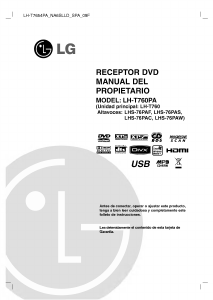 Manual de uso LG LH-T760PA Sistema de home cinema