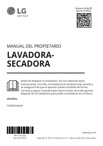 Manual de uso LG F4DR5009A3W Lavasecadora