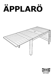 Manuale IKEA APPLARO (200x78x72) Tavolo da giardino