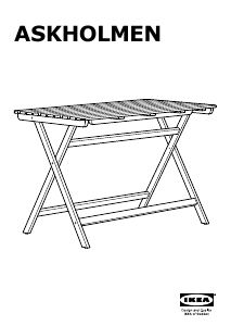 Használati útmutató IKEA ASKHOLMEN (112x62x73) Kerti asztal