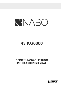 Handleiding NABO 43 KG6000 LED televisie