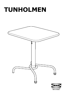 मैनुअल IKEA TUNHOLMEN गार्डन टेबल