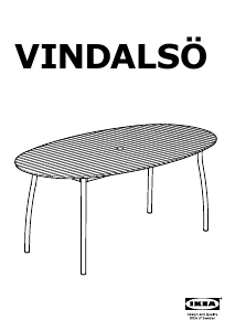 Käyttöohje IKEA VINDALSO Puutarhapöytä