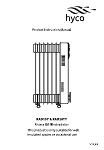 Manual Hyco RAD15Y Riviera Heater