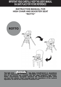 Handleiding Chipolino Rotto Kinderstoel
