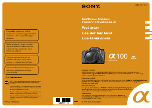 Käyttöohje Sony Alpha DSLR-A100 Digitaalikamera