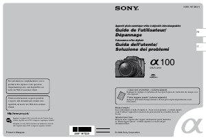 Mode d’emploi Sony Alpha DSLR-A100K Appareil photo numérique