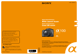 Bedienungsanleitung Sony Alpha DSLR-A100W Digitalkamera