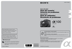 Manual Sony Alpha DSLR-A100W Câmara digital