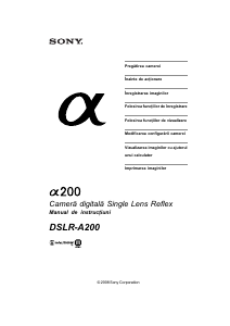 Manual Sony Alpha DSLR-A200 Cameră digitală