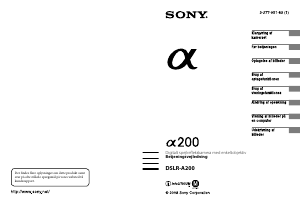Brugsanvisning Sony Alpha DSLR-A200 Digitalkamera