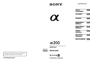 Käyttöohje Sony Alpha DSLR-A200W Digitaalikamera