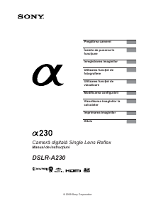 Manual Sony Alpha DSLR-A230 Cameră digitală