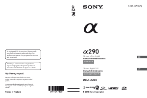Manual de uso Sony Alpha DSLR-A290 Cámara digital