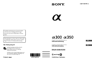 Bedienungsanleitung Sony Alpha DSLR-A300 Digitalkamera