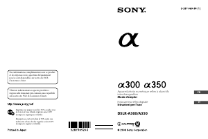 Mode d’emploi Sony Alpha DSLR-A300X Appareil photo numérique