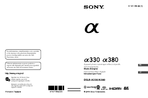 Manuale Sony Alpha DSLR-A330 Fotocamera digitale