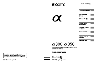 Instrukcja Sony Alpha DSLR-A350X Aparat cyfrowy