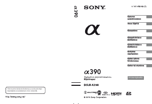 Käyttöohje Sony Alpha DSLR-A390 Digitaalikamera