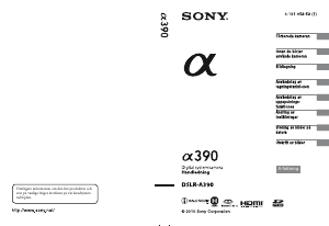Bruksanvisning Sony Alpha DSLR-A390L Digitalkamera