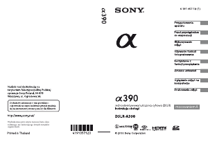 Instrukcja Sony Alpha DSLR-A390Y Aparat cyfrowy