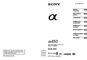 Manuál Sony Alpha DSLR-A450 Digitální fotoaparát