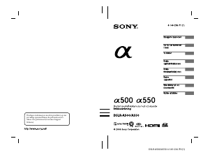 Bruksanvisning Sony Alpha DSLR-A550 Digitalkamera