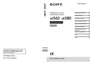 Brugsanvisning Sony Alpha DSLR-A560 Digitalkamera
