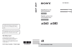 Handleiding Sony Alpha DSLR-A560L Digitale camera