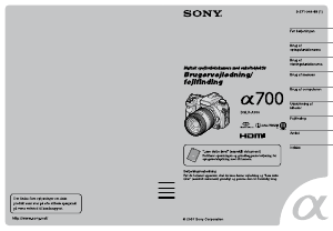 Brugsanvisning Sony Alpha DSLR-A700K Digitalkamera