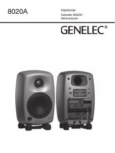 Käyttöohje Genelec 8020A Kaiutin