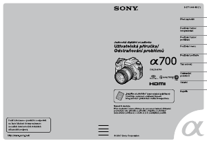 Manuál Sony Alpha DSLR-A700P Digitální fotoaparát