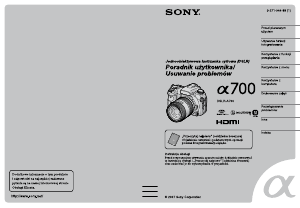 Instrukcja Sony Alpha DSLR-A700Z Aparat cyfrowy